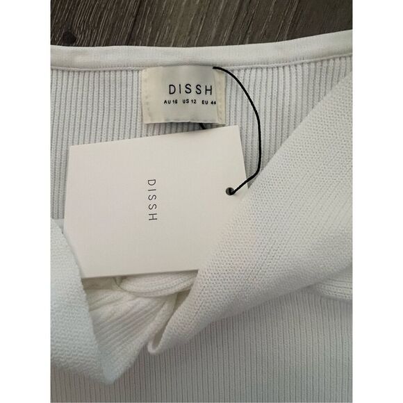 NWT DISSH Anika Twisted Off White Strapless Knit Top (Size 12) - Picture 4 of 4